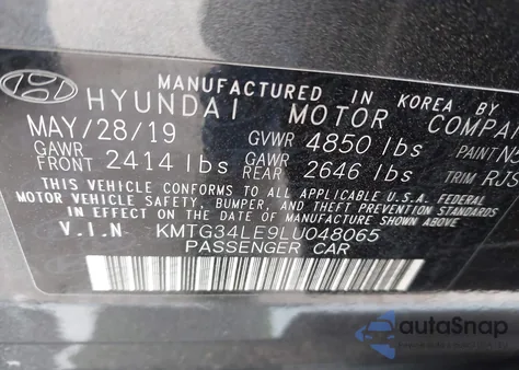 2020 Genesis G70 3.3T Rwd from USA, damaged, VIN KMTG34LE9LU048065